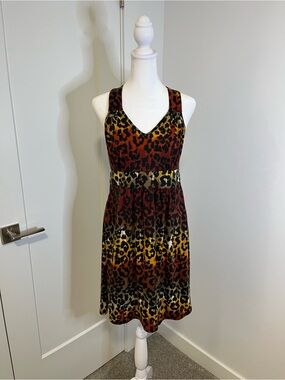 Multi-Coloured Leopard Print Sleeveless Dress - FREE SHIPPING on Bundles $85+